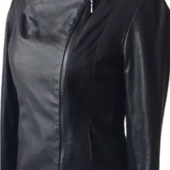 Gorgeous Like NEW Vince Super Soft Lambskin Black Moto black leather jacket XS - Picture 8 of 9